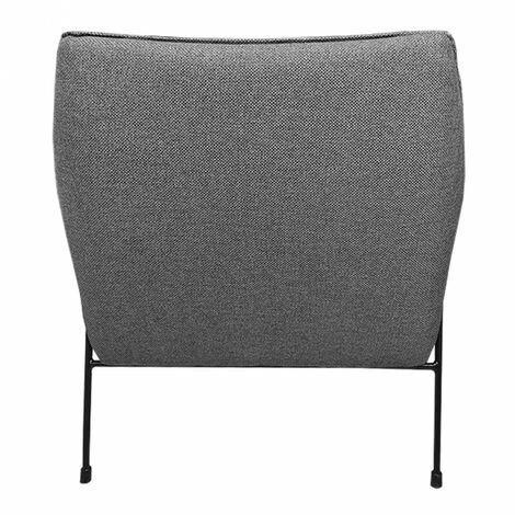 MEUBLETMOI Fauteuil En Tissu Gris Anthracite Avec Piètement En Métal Noir - LENI - Gris 6 MEUBLETMOI Fauteuil En Tissu Gris Anthracite Avec Piètement En Métal Noir - LENI - Gris – Image 4