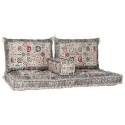 BRICOMARTEAU Fauteuil DKD Home Decor Multicouleur Coton (4 Pcs)