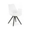 M&S Fauteuil Design Blanc Et Piètement En Bois Noir - SHAFT 2 M&S Fauteuil Design Blanc Et Piètement En Bois Noir - SHAFT -Pas Cher Fauteuil Magasin 41550358 1