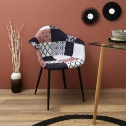 THE HOME DECO FACTORY Lot De 2 Fauteuils Patchwork Mirage Home Deco Factory 8 THE HOME DECO FACTORY Lot De 2 Fauteuils Patchwork Mirage Home Deco Factory -Pas Cher Fauteuil Magasin 41828866 2