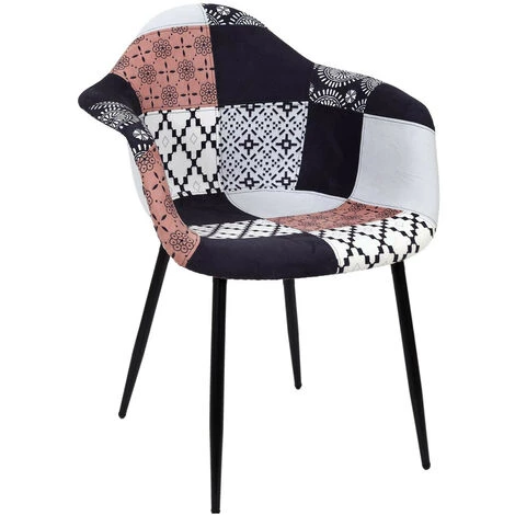 THE HOME DECO FACTORY Lot De 6 Fauteuils Patchwork Mirage Home Deco Factory 6 THE HOME DECO FACTORY Lot De 6 Fauteuils Patchwork Mirage Home Deco Factory – Image 4