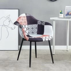 THE HOME DECO FACTORY Lot De 6 Fauteuils Patchwork Mirage Home Deco Factory 11 THE HOME DECO FACTORY Lot De 6 Fauteuils Patchwork Mirage Home Deco Factory -Pas Cher Fauteuil Magasin 41828868 5