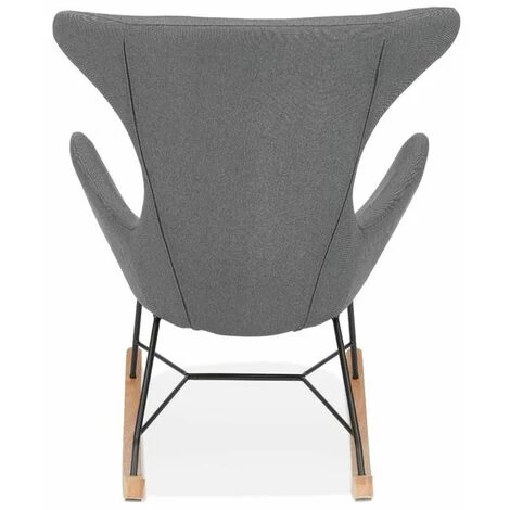 Paris Prix - Fauteuil à Bascule Design "comex" 98cm Gris 7 Paris Prix - Fauteuil à Bascule Design "comex" 98cm Gris – Image 5