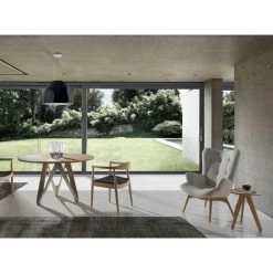 LES TENDANCES Fauteuil Tissu Et Pieds Bois Frêne Massif Nouma - Couleur MIRAGE 45 -Pas Cher Fauteuil Magasin 41998188 2