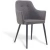 LÚZETE - FAUTEUIL GUNNAR GRIS PIEDS NOIRS - Gris