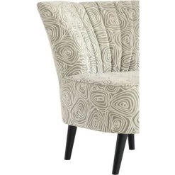 CACHAREL Fauteuil ANAEL En Tissu Beige Taupe Taranto Esprit Rétro Au Look Fifties - Beige -Pas Cher Fauteuil Magasin 42332678 4