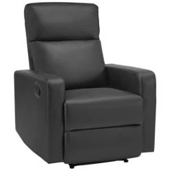 BAïTA Fauteuil Relax Large LOVA En PU Noir Avec Fonction Manuel - Noir