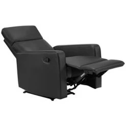 BAïTA Fauteuil Relax Large LOVA En PU Noir Avec Fonction Manuel - Noir -Pas Cher Fauteuil Magasin 42332693 4