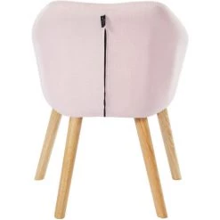 BAïTA Fauteuil HILDA En Tissu Rose Avec Pieds En Bois - Rose -Pas Cher Fauteuil Magasin 42332847 5