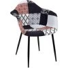 THE HOME DECO FACTORY Fauteuil Patchwork Mirage - Noir