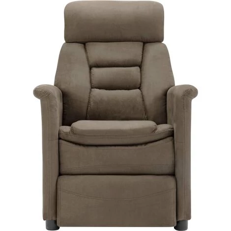 Fauteuil Inclinable électrique De Massage Similicuir Daim Taupe VidaXL 4 Fauteuil Inclinable électrique De Massage Similicuir Daim Taupe VidaXL – Image 2