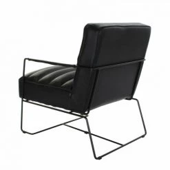 VMO HOME FAUTEUIL MÉTAL NOIR 62,5X74X80 -Pas Cher Fauteuil Magasin 42496211 3