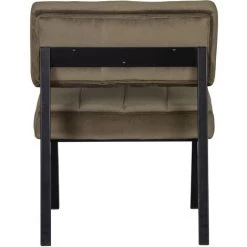 WHITELABEL Fauteuil Salon En Velours - Chaise Vert Armée - 72x55x74 Cm - Kaja - Vert 11 WHITELABEL Fauteuil Salon En Velours - Chaise Vert Armée - 72x55x74 Cm - Kaja - Vert -Pas Cher Fauteuil Magasin 42703494 5