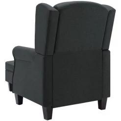 TRUE DEAL Fauteuil Avec Repose-pied Gris Foncé Tissu 11 TRUE DEAL Fauteuil Avec Repose-pied Gris Foncé Tissu -Pas Cher Fauteuil Magasin 42717562 5