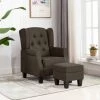 TRUE DEAL Fauteuil Avec Repose-pied Marron Tissu 2 TRUE DEAL Fauteuil Avec Repose-pied Marron Tissu -Pas Cher Fauteuil Magasin 42717565 1