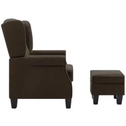 TRUE DEAL Fauteuil Avec Repose-pied Marron Tissu 10 TRUE DEAL Fauteuil Avec Repose-pied Marron Tissu -Pas Cher Fauteuil Magasin 42717565 4