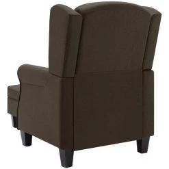 TRUE DEAL Fauteuil Avec Repose-pied Marron Tissu 11 TRUE DEAL Fauteuil Avec Repose-pied Marron Tissu -Pas Cher Fauteuil Magasin 42717565 5