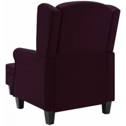 TRUE DEAL Fauteuil Avec Repose-pied Violet Tissu 11 TRUE DEAL Fauteuil Avec Repose-pied Violet Tissu -Pas Cher Fauteuil Magasin 42717568 5