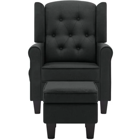 TRUE DEAL Fauteuil De Massage Avec Repose-pied Gris Foncé Tissu 5 TRUE DEAL Fauteuil De Massage Avec Repose-pied Gris Foncé Tissu – Image 3