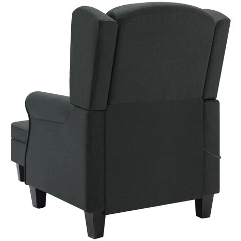 TRUE DEAL Fauteuil De Massage Avec Repose-pied Gris Foncé Tissu 7 TRUE DEAL Fauteuil De Massage Avec Repose-pied Gris Foncé Tissu – Image 5