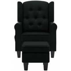 TRUE DEAL Fauteuil De Massage Avec Repose-pied Noir Tissu 9 TRUE DEAL Fauteuil De Massage Avec Repose-pied Noir Tissu -Pas Cher Fauteuil Magasin 42717573 3