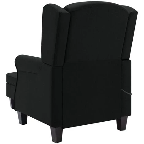 TRUE DEAL Fauteuil De Massage Avec Repose-pied Noir Tissu 7 TRUE DEAL Fauteuil De Massage Avec Repose-pied Noir Tissu – Image 5