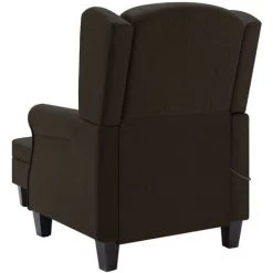 TRUE DEAL Fauteuil De Massage Avec Repose-pied Marron Foncé Tissu -Pas Cher Fauteuil Magasin 42717576 5
