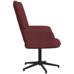 Chaise De Relaxation Tissu Avec Tabouret Rouge Bordeaux VidaXL -Pas Cher Fauteuil Magasin 42729588 3