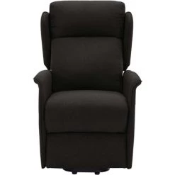ASUPERMALL Fauteuil Inclinable Noir Tissu -Pas Cher Fauteuil Magasin 42733824 4
