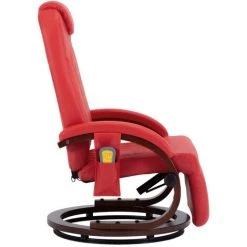 ASUPERMALL Fauteuil De Massage TV Rouge Similicuir 10 ASUPERMALL Fauteuil De Massage TV Rouge Similicuir -Pas Cher Fauteuil Magasin 42733873 4