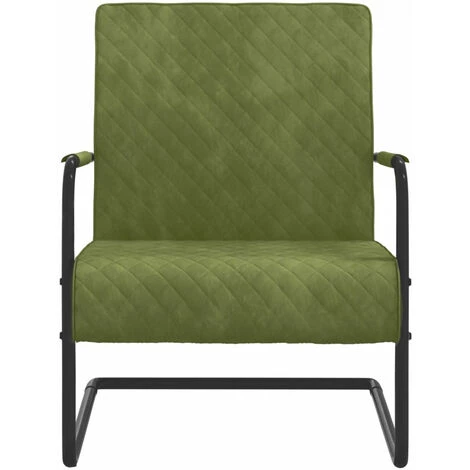 ASUPERMALL Chaise Cantilever Vert Clair Velours 4 ASUPERMALL Chaise Cantilever Vert Clair Velours – Image 2