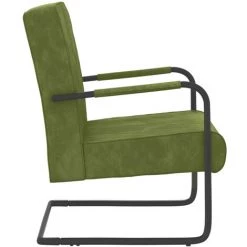 ASUPERMALL Chaise Cantilever Vert Clair Velours 9 ASUPERMALL Chaise Cantilever Vert Clair Velours -Pas Cher Fauteuil Magasin 42785600 3
