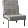 VidaXL Chaise De Relaxation 65x79x87 Cm Gris Clair Velours - Gris -Pas Cher Fauteuil Magasin 42801037 1