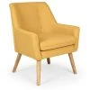 Paris Prix - Fauteuil Design En Tissu "luigi" 85cm Jaune