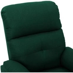 YOUTHUP Fauteuil De Massage Inclinable électrique Vert Foncé Tissu - Vert 11 YOUTHUP Fauteuil De Massage Inclinable électrique Vert Foncé Tissu - Vert -Pas Cher Fauteuil Magasin 42819990 5