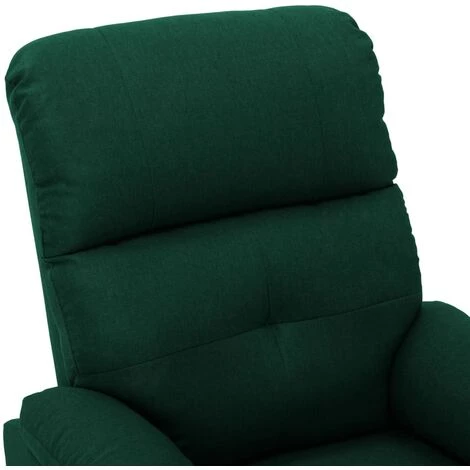 YOUTHUP Fauteuil De Massage Inclinable électrique Vert Foncé Tissu - Vert 7 YOUTHUP Fauteuil De Massage Inclinable électrique Vert Foncé Tissu - Vert – Image 5