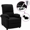 YOUTHUP Fauteuil Inclinable électrique Noir Tissu - Noir -Pas Cher Fauteuil Magasin 42820003 1