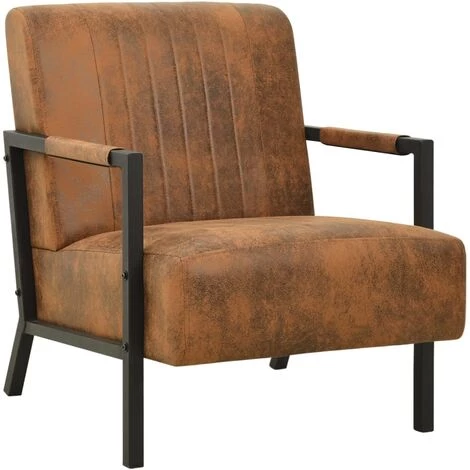 YOUTHUP Fauteuil Marron Tissu - Brun 3 YOUTHUP Fauteuil Marron Tissu - Brun