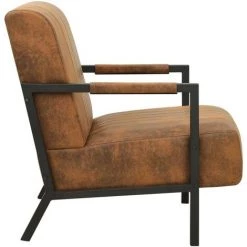 YOUTHUP Fauteuil Marron Tissu - Brun 9 YOUTHUP Fauteuil Marron Tissu - Brun -Pas Cher Fauteuil Magasin 42822567 3