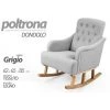 ARGONAUTA Fauteuil à Bascule Gris Meuble Chic Cm 62 X 65 X 85 H