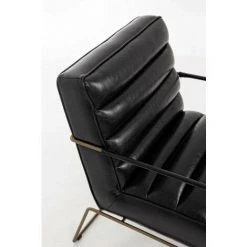 BIZZOTTO Fauteuil Avec Structure En Acier Peint Et Assise Recouverte De Simili Cuir Noir 62,5x74x80-45-56h Cm -Pas Cher Fauteuil Magasin 42838210 5