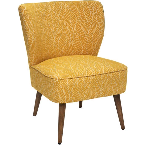 Fauteuil Chenille Chiara Jaune Ocre - Atmosphera - Ocre 3 Fauteuil Chenille Chiara Jaune Ocre - Atmosphera - Ocre