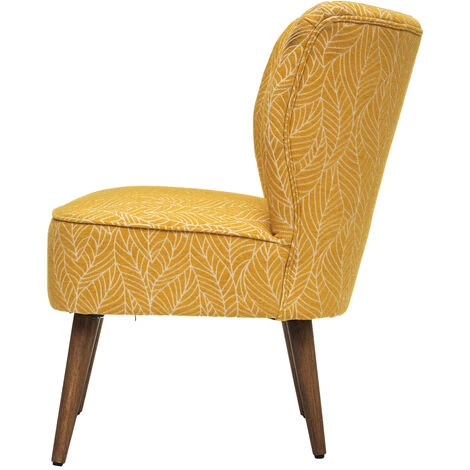 Fauteuil Chenille Chiara Jaune Ocre - Atmosphera - Ocre 5 Fauteuil Chenille Chiara Jaune Ocre - Atmosphera - Ocre – Image 3