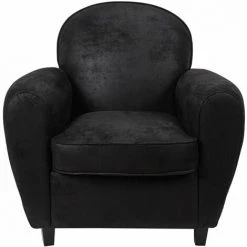 TOILINUX Fauteuil Club Indus - Noir - Largeur 87, Profondeur 78, Hauteur 85 Cm - Noir -Pas Cher Fauteuil Magasin 42902458 4