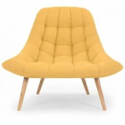 Paris Prix - Lot De 2 Fauteuils Scandinaves "johan" 86cm Jaune -Pas Cher Fauteuil Magasin 42941344 3