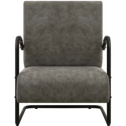 Fauteuil Similicuir Gris VidaXL -Pas Cher Fauteuil Magasin 42948736 3