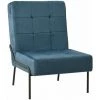 VidaXL Chaise De Relaxation 65x79x87 Cm Bleu Velours - Bleu -Pas Cher Fauteuil Magasin 42948752 1