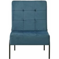 VidaXL Chaise De Relaxation 65x79x87 Cm Bleu Velours - Bleu 8 VidaXL Chaise De Relaxation 65x79x87 Cm Bleu Velours - Bleu -Pas Cher Fauteuil Magasin 42948752 2