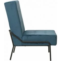 VidaXL Chaise De Relaxation 65x79x87 Cm Bleu Velours - Bleu 9 VidaXL Chaise De Relaxation 65x79x87 Cm Bleu Velours - Bleu -Pas Cher Fauteuil Magasin 42948752 3