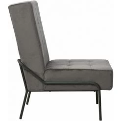 VidaXL Chaise De Relaxation 65x79x87 Cm Gris Foncé Velours - Gris -Pas Cher Fauteuil Magasin 42948755 3